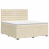 vidaXL Vedruvoodi madratsiga peaga Kreemjas 140 x 190 cm kangas