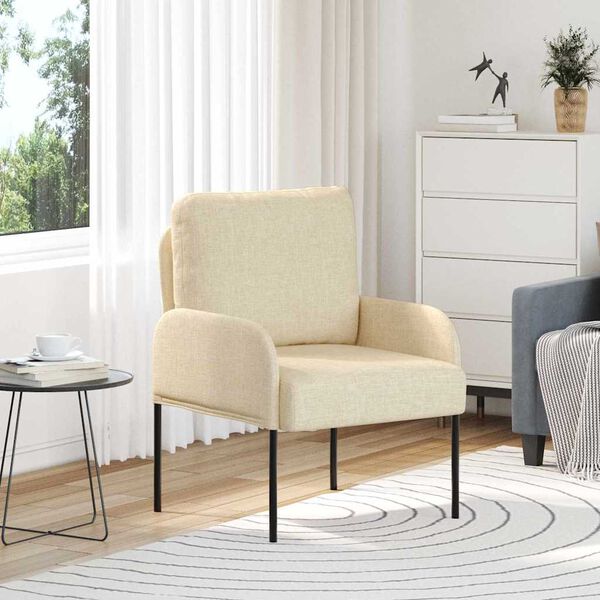 vidaXL Diivanid padjaga 55cm cream Vineer