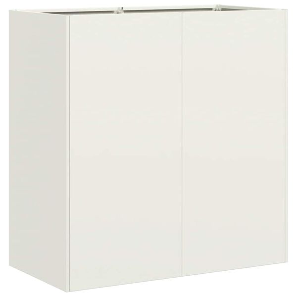 vidaXL taimekast, valge, 80x40x80 cm, k&uuml;lmvalts teras