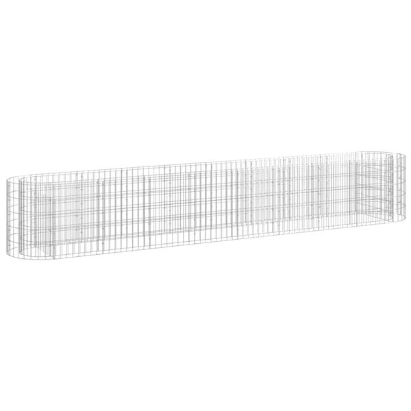 vidaXL gabioon taimelava, tsingitud raud, 330 x 50 x 50 cm