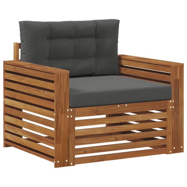 vidaXL V&auml;li diivanikomplekt Tugev akaatsiapuit ja pol&uuml;ester Neutraalne