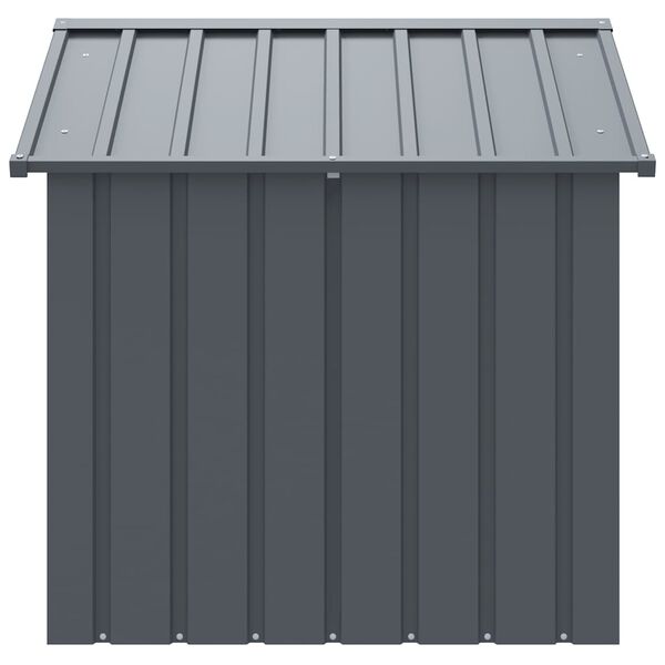 vidaXL koerakuut katusega, must, 117x103x102 cm, teras