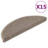 vidaXL isekleepuv trepivaip, 15 tk, 56x17x3 cm, tumebeež