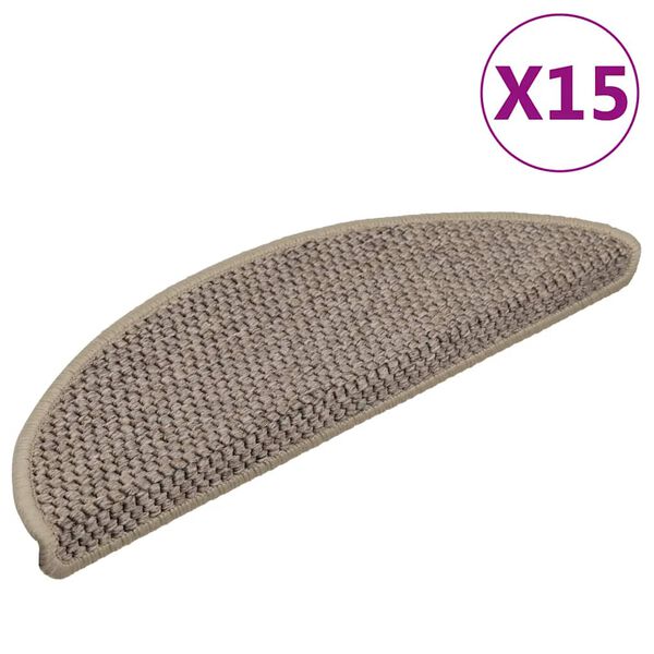 vidaXL isekleepuv trepivaip, 15 tk, 56x17x3 cm, tumebeež
