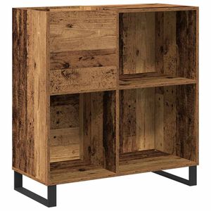 vidaXL Plaadikapp riiuliga Vana puit 84,5 x 38 x 89 cm Tehispuit