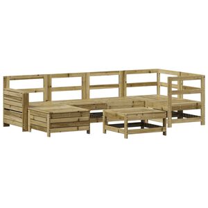 vidaXL 7-osaline aiadiivani komplekt, immutatud m&auml;nnipuit