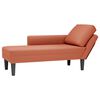 vidaXL Chaise Lounge padja punase oranži velvetist kangaga