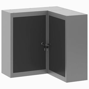 vidaXL T&ouml;&ouml;riistakapp riiuliga lukuga Must ja Hall 55 x 55 x 55 cm