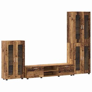 vidaXL Telerikapi komplekt sahtliga FLORIN 3 pcs Vana puit Tehispuit