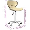 vidaXL pööratavad söögitoolid 4 tk, kreemjas, kunstnahk