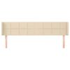 vidaXL voodipeats servadega, kreemjas, 183x16x78/88 cm, kangas