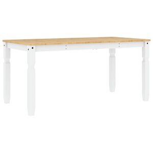 vidaXL s&ouml;&ouml;gilaud "Corona", valge, 160x80x75 cm, m&auml;nnipuit