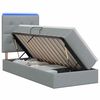 vidaXL LED-iga voodiraam koos madratsiga Helehall 90 x 190 cm kangas