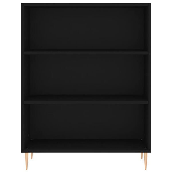 vidaXL raamaturiiul, must, 69,5 x 32,5 x 90 cm, tehispuit