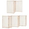 vidaXL kokkupandav koeravärav uksega, 9 paneeli, 450 cm, paplipuit
