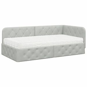 vidaXL Nurgavoodi raam Helehall 90 x 200 cm Samet