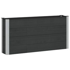vidaXL K&otilde;rgendatud aia taimelava Must 150 x 30 x 72 cm