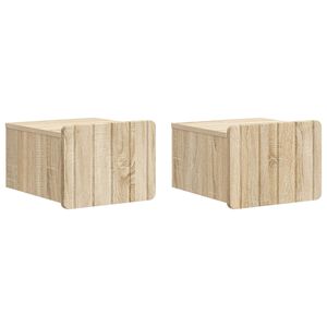 vidaXL Seinale kinnitatav &ouml;&ouml;tis 2 pcs Sonoma tamm 33 x 34,5 x 24 cm