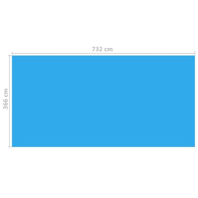 Ujuv kandiline basseinikate 732 x 366 cm sinine