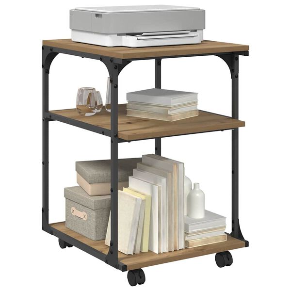 vidaXL Printeri alus K&auml;sit&ouml;&ouml;puu 43 x 48 x 64 cm Tehispuit