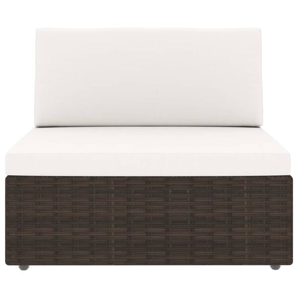 vidaXL 8-osaline aiam&ouml;&ouml;blikomplekt, pol&uuml;rotang, pruun