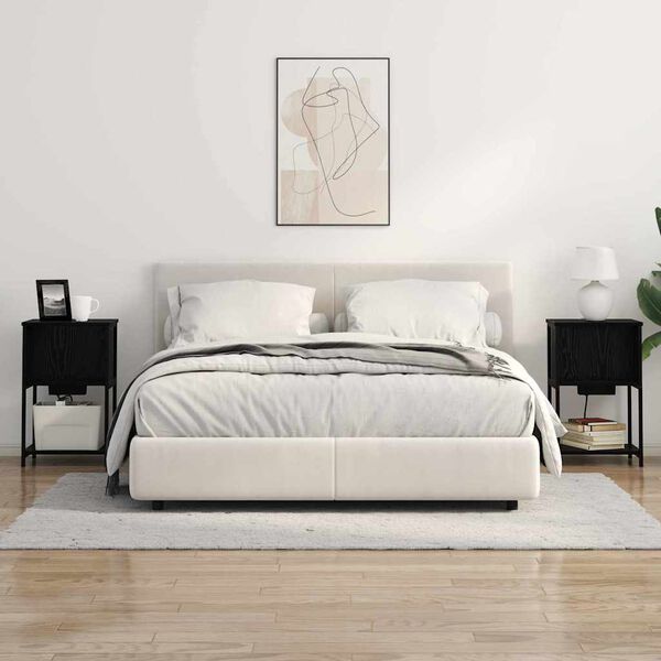 vidaXL &Ouml;&ouml;lambi kapp Must tamm 38 x 31 x 61 cm Tehispuit