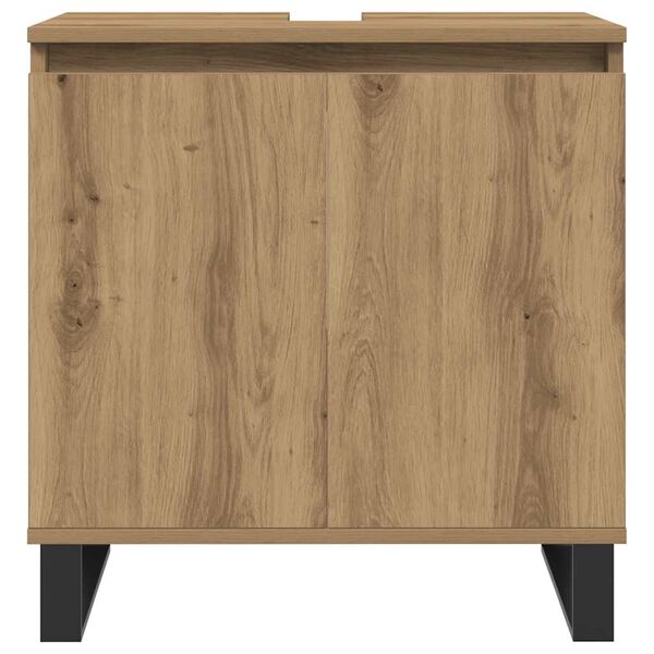 vidaXL vannitoakapp, käsitöötamm, 58 x 33 x 60 cm, tehispuit