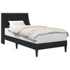 vidaXL Voodi raam peaga Must 100 x 200 cm Samet