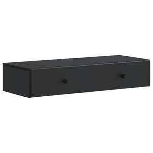 vidaXL Seinale kinnitatav k&uuml;lglaud Must 87,5 x 34,5 x 17 cm Tehispuit