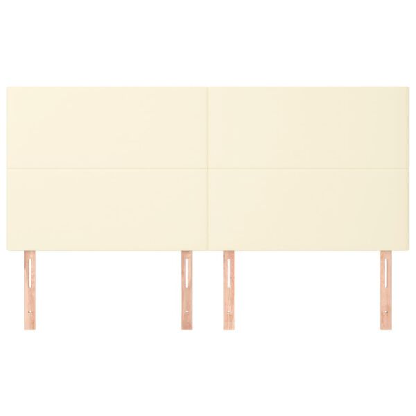 vidaXL peatsikate kreemjasvalge 200 x 5 x 118/128 cm kunstnahast