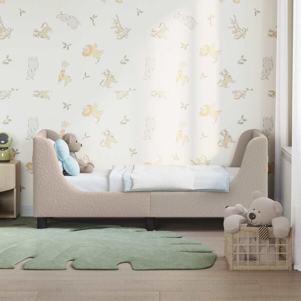 vidaXL Kuni 3-aastase voodi raam koos peatoega Helehall 70 x 140 cm