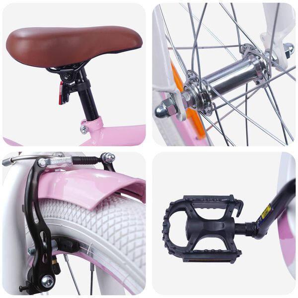 vidaXL Laste Bike 20 Tolli vanuses 6-11 aastat Hele roosa