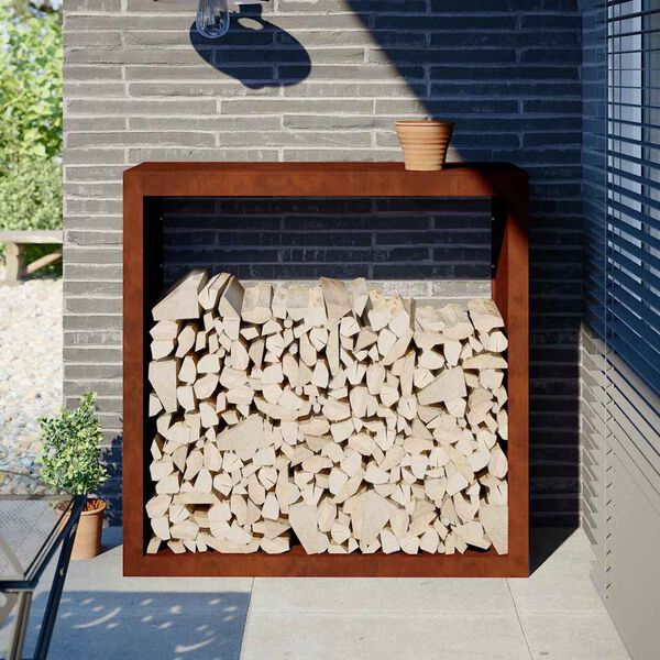 vidaXL K&uuml;ttepuude riiul 100x40x100 cm ilmastikukindel teras