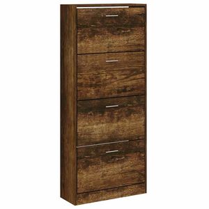 vidaXL jalatsikapp, suitsutatud tamm, 63 x 24 x 147 cm, tehispuit