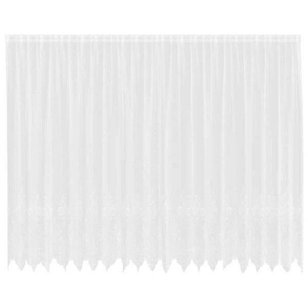 vidaXL Lina Kardin kardinatega Lilled Valge 240 x 500 cm Pol&uuml;ester