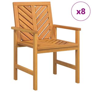 vidaXL S&ouml;&ouml;gitool 8 pcs Neutraalne 62.5 x 59 x 89 cm Tugev akatsiapuu