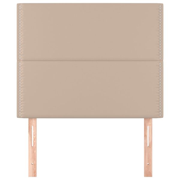 vidaXL peatsiplaat, cappuccino, 90 x 5 x 118/128 cm, kunstnahk