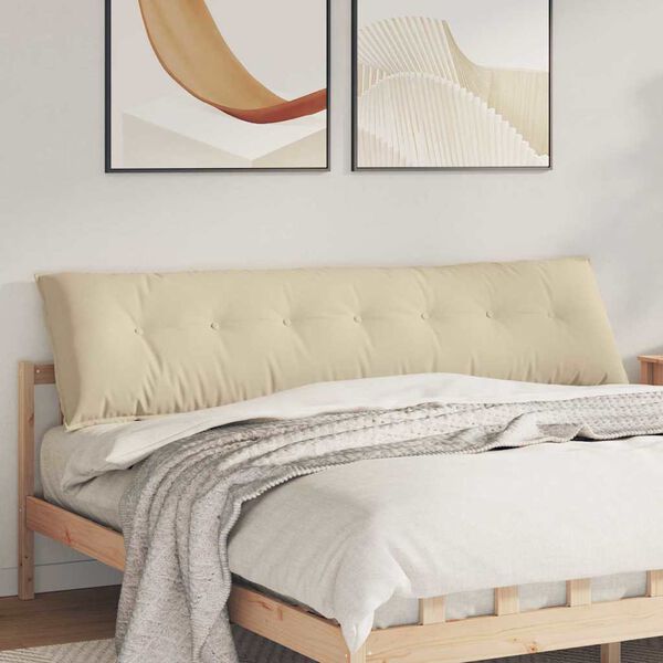 vidaXL Seljatugi padi cream 200 x 50 cm Mikrofiber kangas