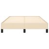vidaXL voodiraam ilma madratsiga, kreemjasvalgest, 120x190 cm, kangas