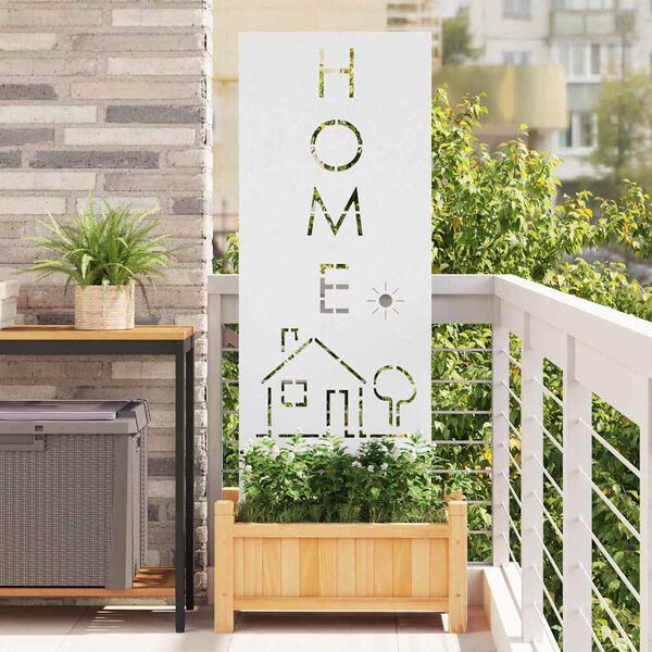 vidaXL Aia privaatsuse kate Valge 50 x 140 cm K&uuml;lmpruun teras