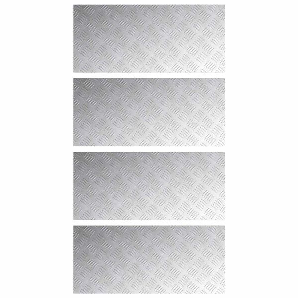 vidaXL Astme katte Ristk&uuml;lik 4 pcs H&otilde;bedane 90 x 40 cm Alumiinium