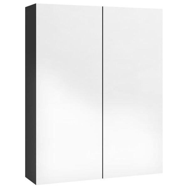 vidaXL vannitoa peegelkapp, 60 x 15 x 75 cm, MDF, s&auml;ravmust