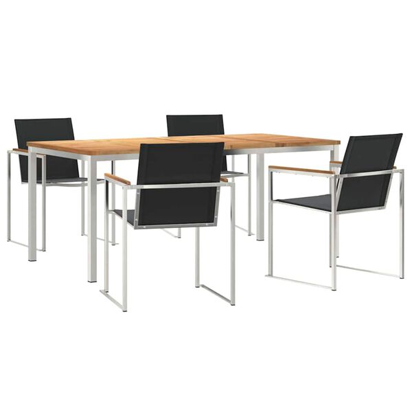 vidaXL Aia söögilaudade komplekt 5 pcs Pruun Tugev teakpuit