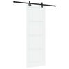 vidaXL Libisev uks Valge ja must 83 x 232 cm Toekas m&auml;nnipuit