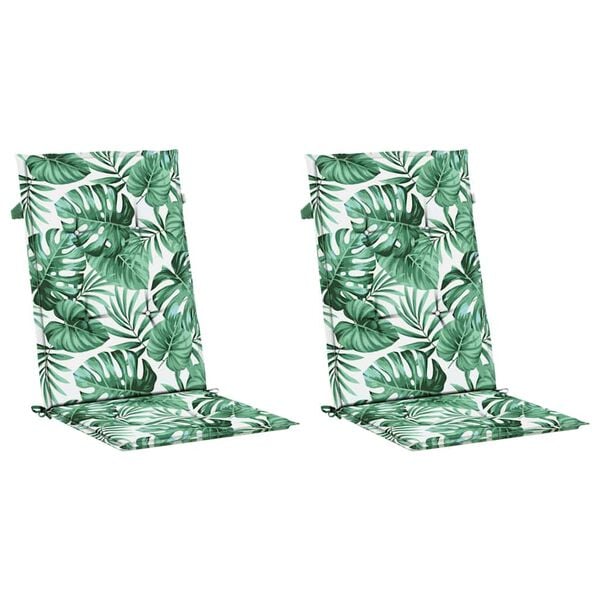 vidaXL k&otilde;rge seljatoega toolipadjad 2 tk, lehemuster, kangas