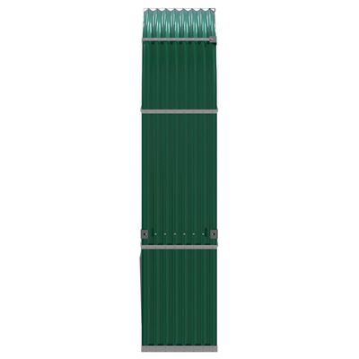 vidaXL küttepuude alus, roheline, 120 x 45 x 210 cm, tsingitud teras