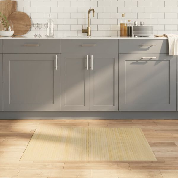 vidaXL vaip, ristkülikukujuline, naturaalne hele, 70 x 100 cm, bambus