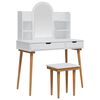 vidaXL Tualettlaua komplekt FAUSKE 5 pcs Valge 100 x 50 x 143 cm
