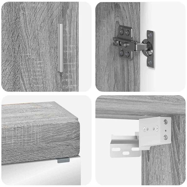 vidaXL Vannitoa m&ouml;&ouml;bleset sahtliga uksega TULUM Hall Sonoma Tehispuit