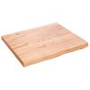 vidaXL lauaplaat, helepruun, 60 x 50 x (2-4) cm, t&ouml;&ouml;deldud tammepuit